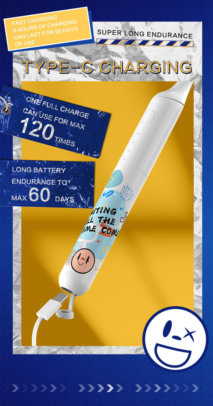 Hot Sale Baby Care Waterproof Soft Sonic Electric Toothbrush For Children With Diy Stickers 7