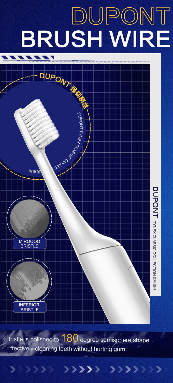 Smart Sonic Whitening Dupont Soft Brush Rechargeable Silent Electric Toothbrush 3