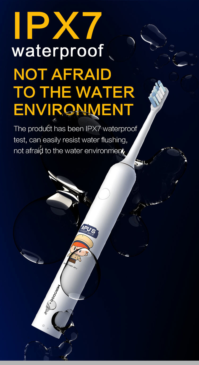 Teeth Whitening Sonic Electric Toothbrush Rechargeable Waterproof IPX7 9